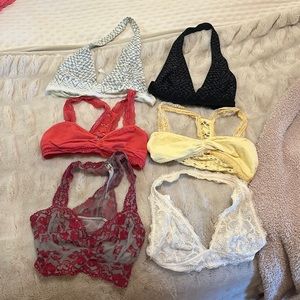 6 Free People bralettes